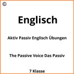 Aktiv Passiv Englisch Übungen Zum Ausdrucken