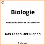 Arbeitsblätter Biene Grundschule  Zum Ausdrucken