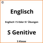 Englisch 'S Oder S' Übungen