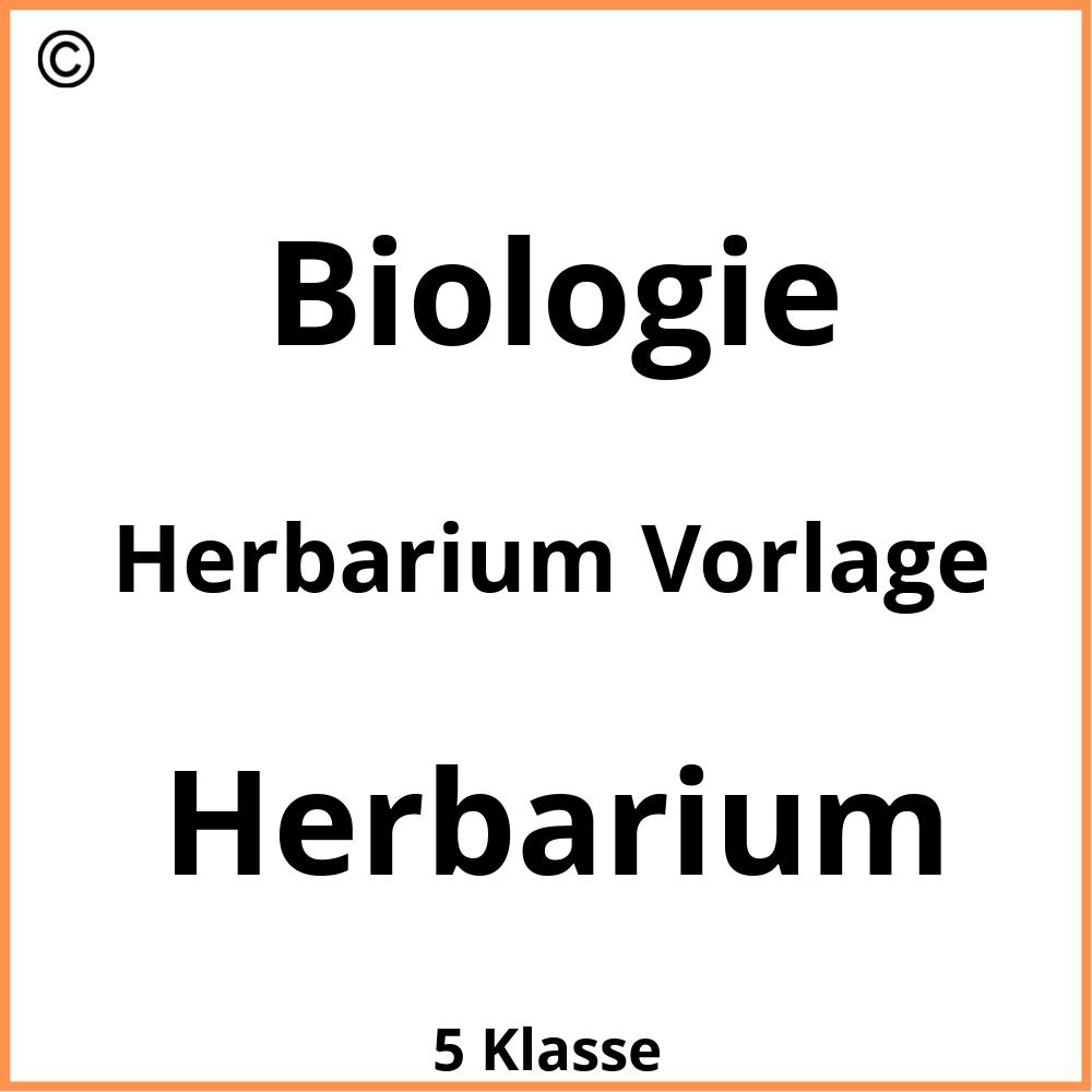 Herbarium Vorlage Zum Ausdrucken Pdf