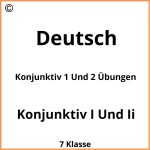 Konjunktiv 1 Und 2 Übungen