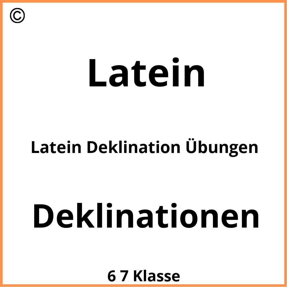 Latein Deklination Übungen Zum Ausdrucken