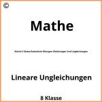 Mathe 5 Klasse Realschule Übungen Gleichungen Und Ungleichungen