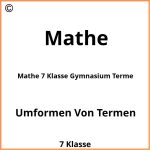 Mathe 7 Klasse Gymnasium Terme