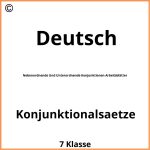 Nebenordnende Und Unterordnende Konjunktionen Arbeitsblätter