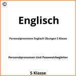 Personalpronomen Englisch Übungen 5 Klasse