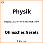 Physik 7. Klasse Gymnasium Bayern