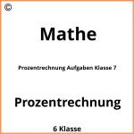 Prozentrechnung Aufgaben Klasse 7 Pdf