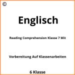 Reading Comprehension Klasse 7 Mit Lösung