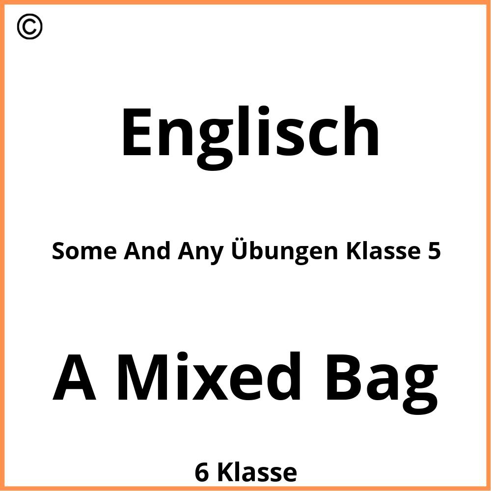 Some And Any Übungen Klasse 5