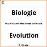 Was Versteht Man Unter Evolution