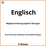 Wegbeschreibung Englisch Übungen Zum Ausdrucken